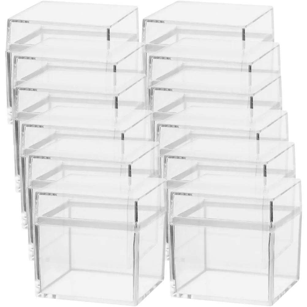 

12 Pcs Medicine Storage Container Containers Toys Clear Gift Boxes Wedding Favor Cookie Wrapping Candy Mini Cupcake Cupcakes
