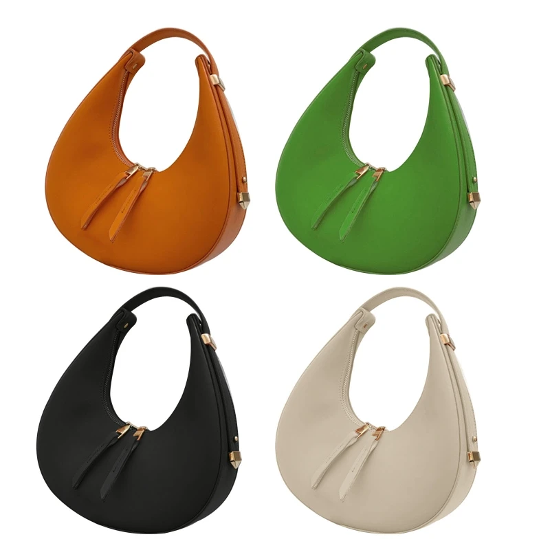 

63HC Exquisite Crescent Underarm Bag PU Leather Messenger Bag Handbag for Birthday