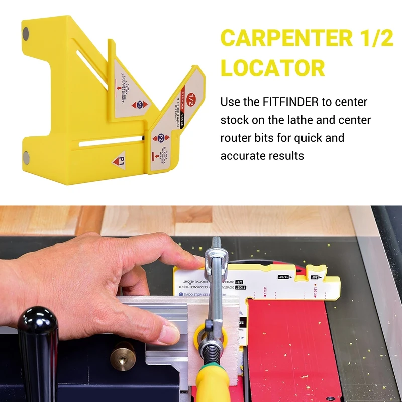 1/2 Gauge Workpiece Center Finder Scriber Tool Precise Automatically Marking Measuring Woodworking