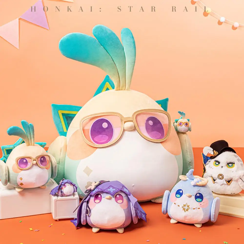 Фото Honkai Star Rail Jimi приемная комната серии складная птица плюшевая кукла рюкзак кулон мультфильм брелок украшение аксессуар игрушка №1