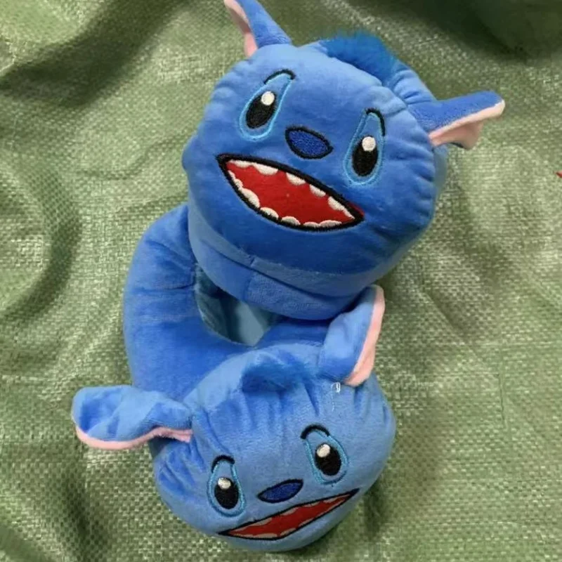 Хлопковые тапочки Stitch Disney зимняя теплая домашняя обувь с героями мультфильмов