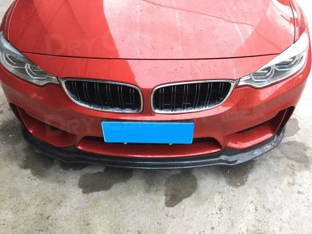 Фото Накладка-сплиттер на передний бампер из сухого карбона для BMW 3 4 серии F80 M3 F82 F83 M4 2015-2020, ABS №3