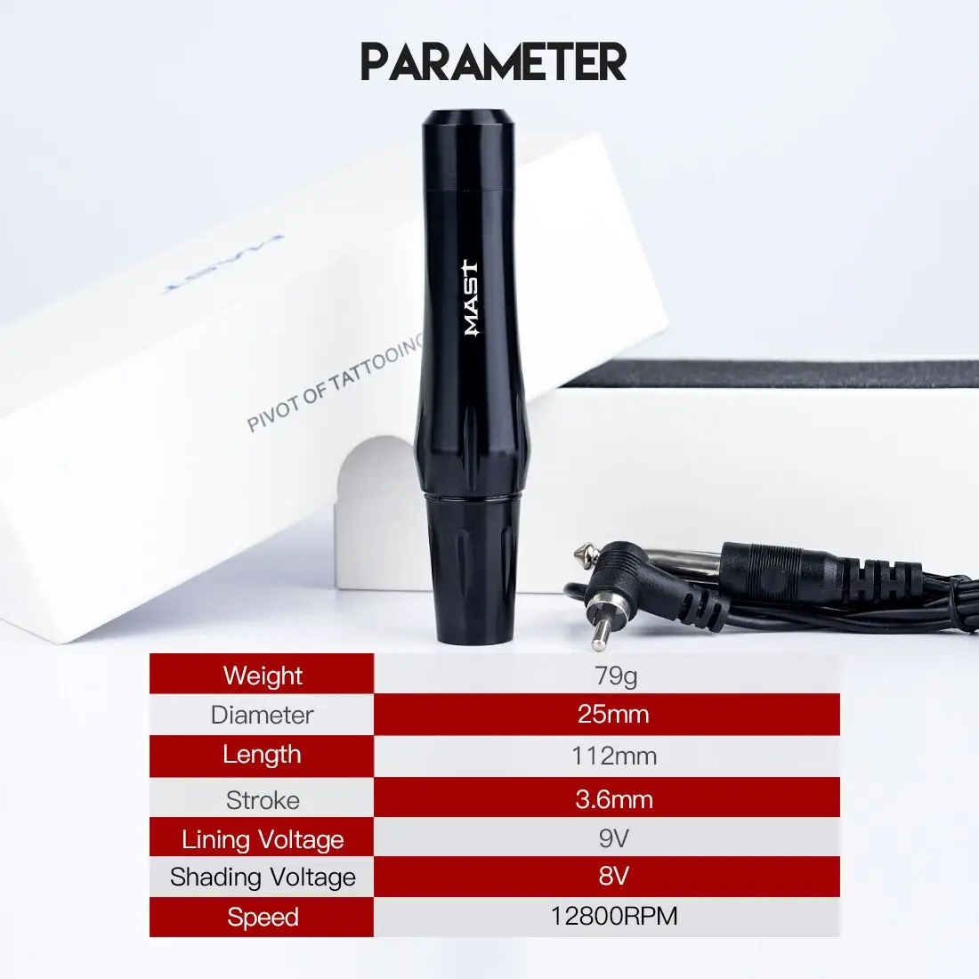 Набор для тату-машинки Mast RCA машинка перманентного макияжа с OLED дисплеем блок