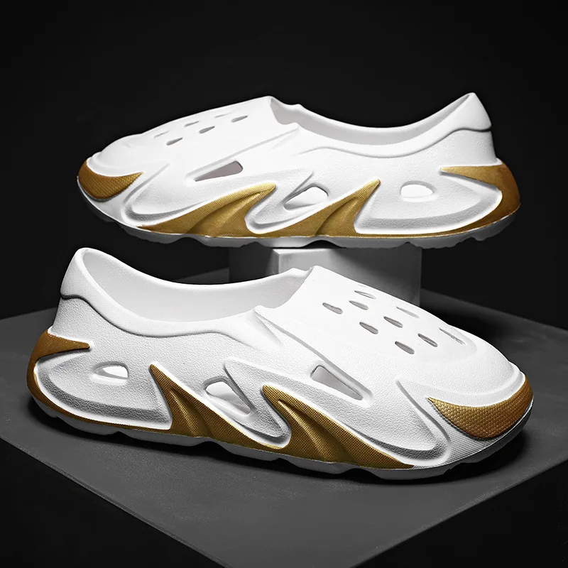 

Открытые кокосовые сандалии; Новинка 2023 года; Модная Повседневная пляжная обувь; Уличные мужские сандалии; Универсальная обувь с отверстиями для пар; Сандалии Baotou; 40-45