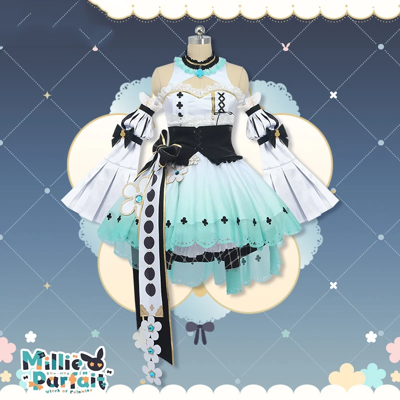 

COSMART [Customized] Vtuber Nijisanji Ethyria Millie Endou Fashion Uniform Dress Cosplay Costume Women Halloween Party Suit