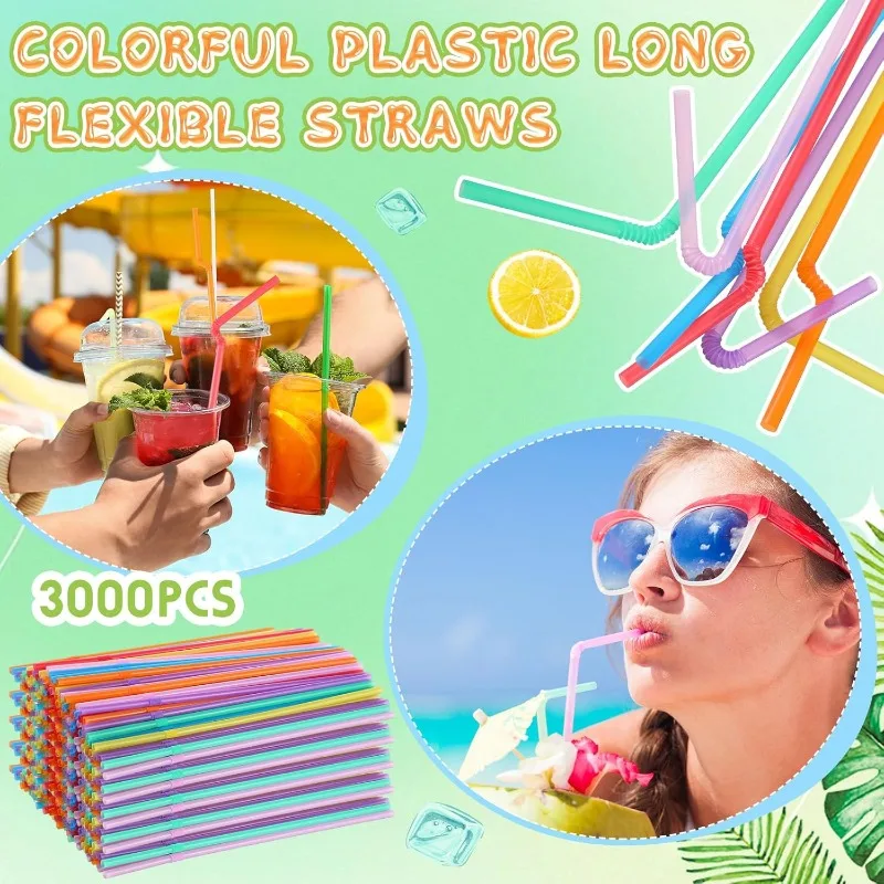 100-3000 шт. разноцветные и черные трубочки для питья кола коктейля свадебной кухни