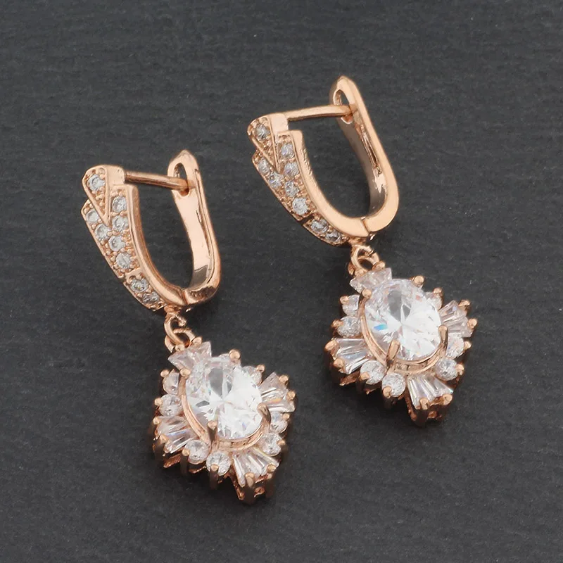 

Dangle Earrings For Women 2022 Luxury Unusual Earrings JewelryWith Cubic Zircon High Quality Wedding Drop Earrings Wholesale