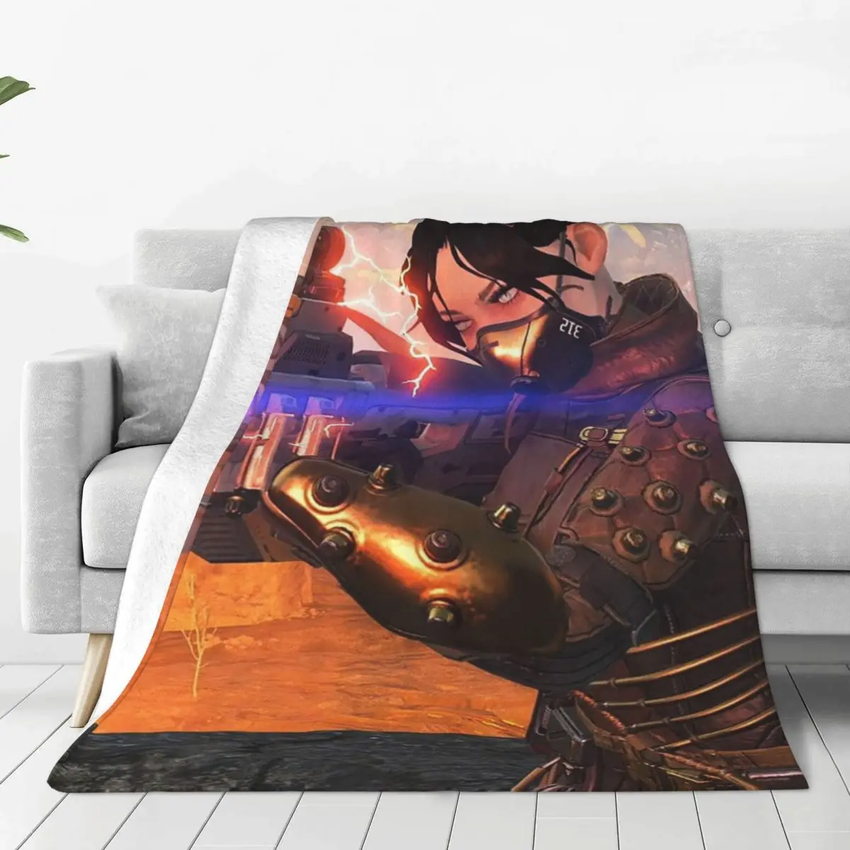 

Apex Legends Octane Blankets Flannel Shooting Game Caustic Super Warm Throw Blankets for Airplane Travel Bed Rug