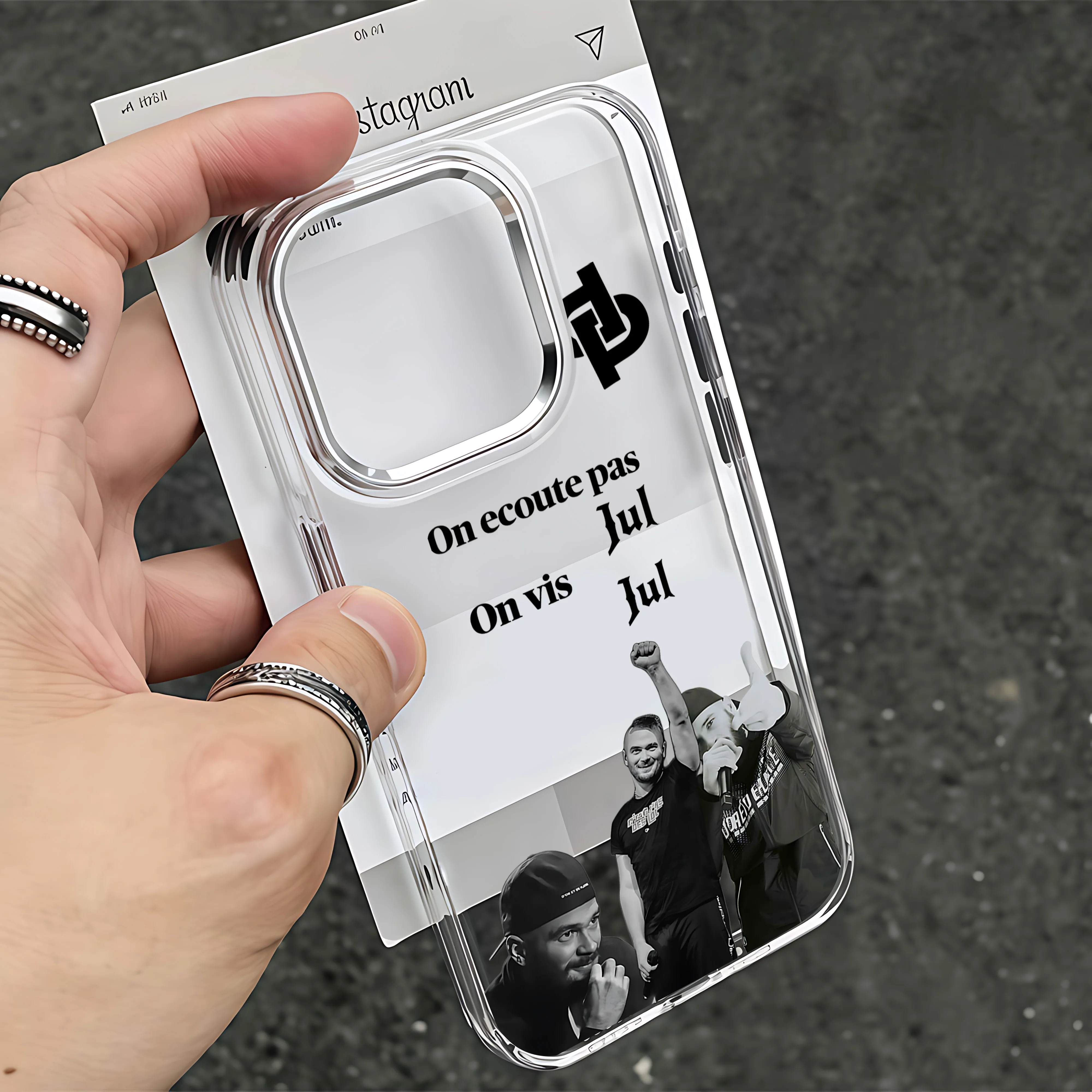 Чехол JuL C'est Pas Des Lol для iPhone 17, 16e, 16, 15, 14, 13, 12, 11 mini, Pro Max, X, XR, XSMAX, 8, 7, Air Plus, прозрачный, мягкий (art.: 3920d7e09800f) - 3920d7e09800f