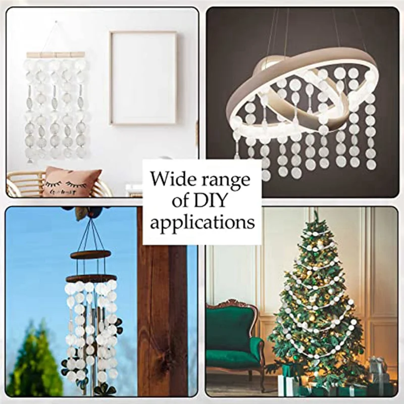 120 шт. круглые натуральные ракушки морские Capiz 2-дюймовые устричные для