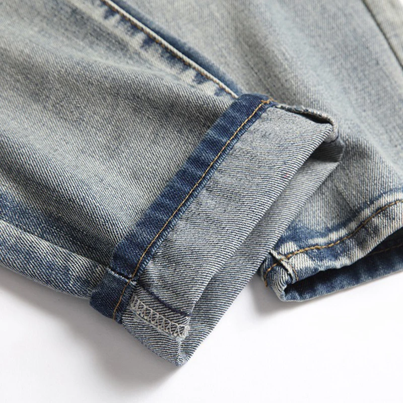 2024 Новые мужские рваные джинсы повседневные прямые брюки в стиле хип-хоп Hombre