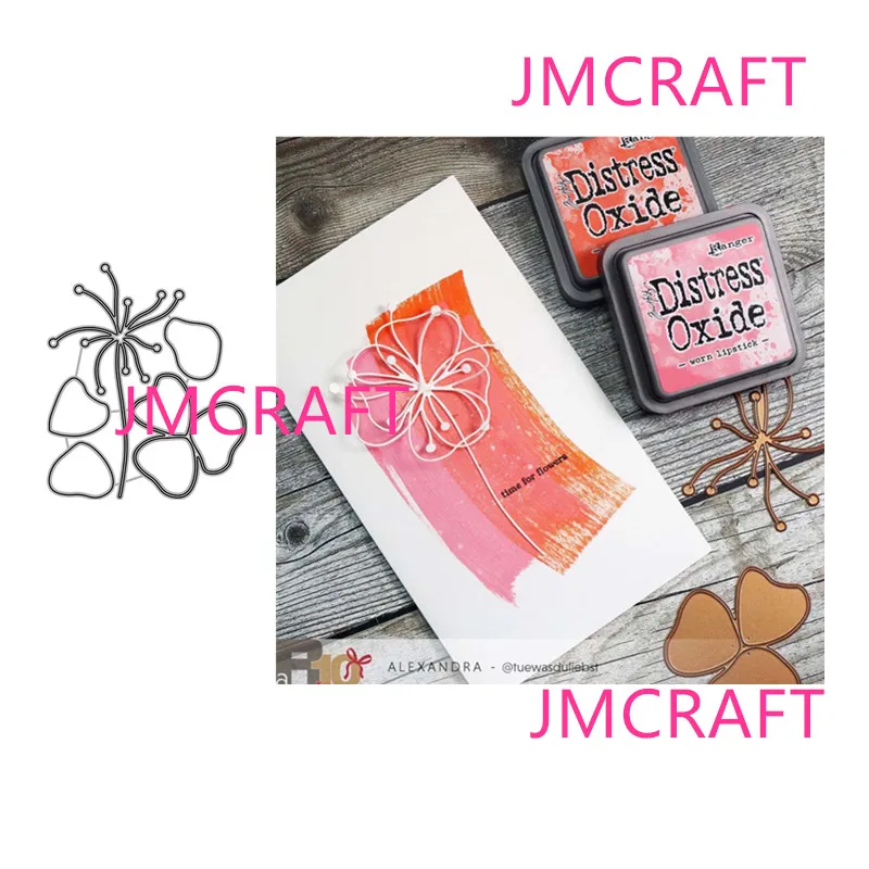 

JMCRAFT 2022 New Pretty Flowers And Grass #24 Metal Cutting Dies DIY Scrapbook Handmade Paper Craft Metal Steel Template Dies