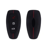 silicone car key case 3 buttons smart remote control fobs protector cover skin for ford focus fiesta 2018 2019 c max kuga escape