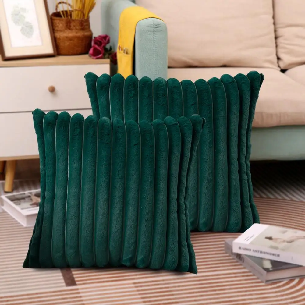 

Throw Pillow Cover Practical Anti-fouling Dustproof Minimalist Plush Couch Cushion Case Living Room Supply