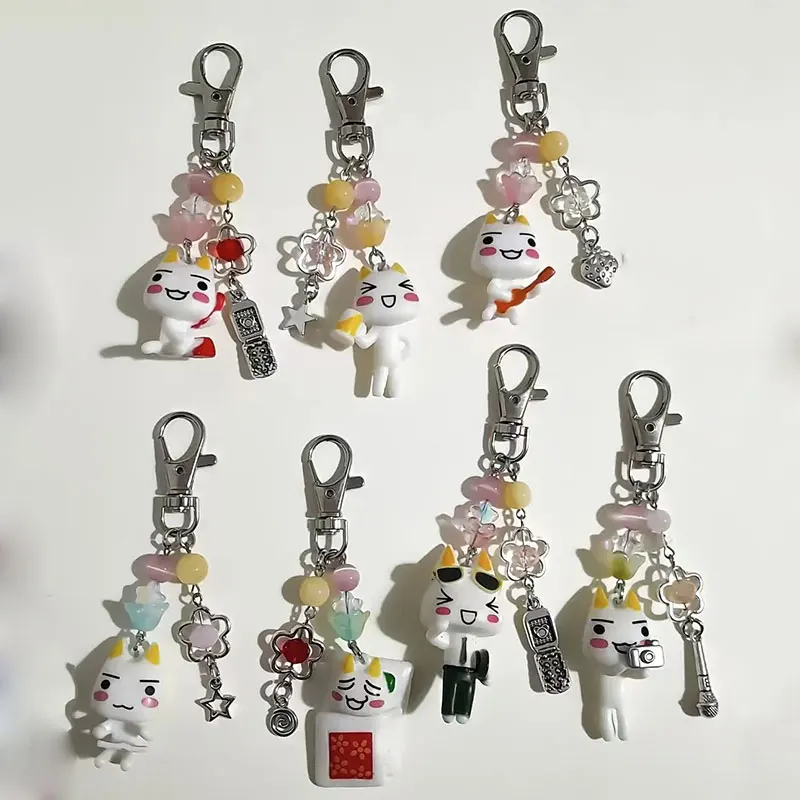 Фото Handmade toro  kuro y2k matching beaded keychain №1