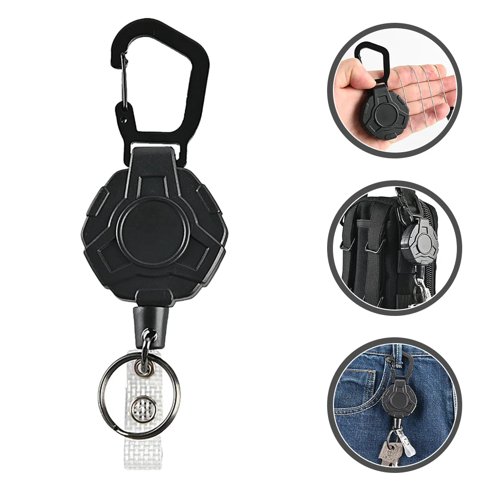 

Retractable Keychain Climbing Keys Holders Flexible Carabiner Stretchable Storage Ring Abs High Elastic Buckle Multitool
