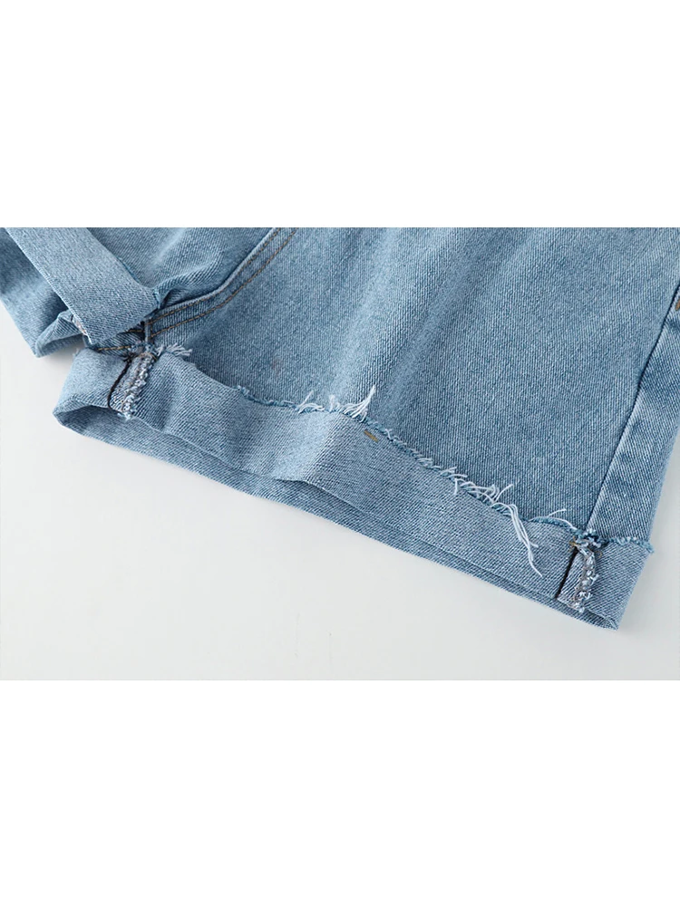 Шорты женские джинсовые с завышенной талией классические повседневные Модные