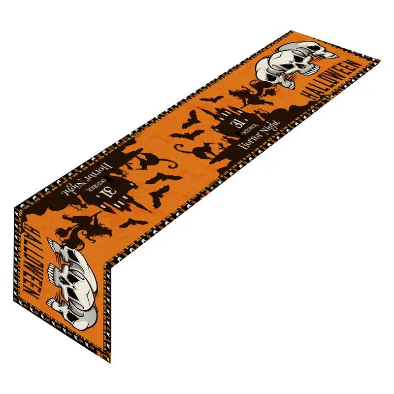 

Halloween Party Table Runner Spooky And Fun Party Decoration For Your Table 70.8X11.9 Inches Perfect For Halloween Autumn