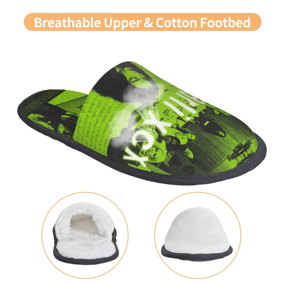 Зимние хлопковые домашние тапочки Charli XCX Brat для гостиной уютные нескользящие из