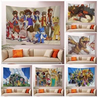 digimon chart tapestry for living room home dorm decor wall hanging home decor