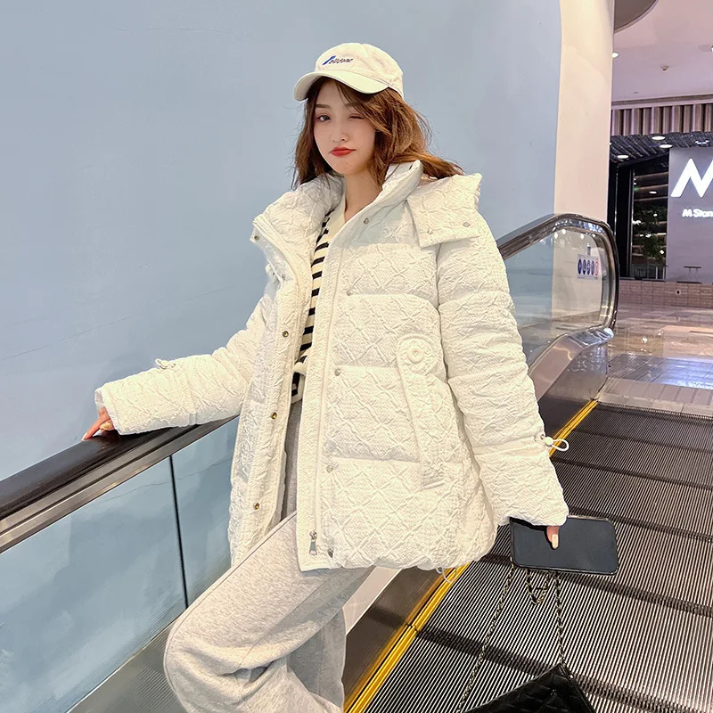 PinkyIsBlack Women's Winter Jacket Students Solid Hooded Parkas Clothes Slim Fashion Warm Coat Female Casual Snow Wear Outwear