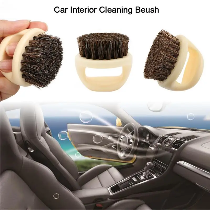 

Hard Hog Bristle Hair Durable Bristle Brush Universal Car Detailing Brush Oil Head Brush Car Accessories Portable Car Brush