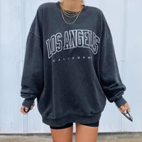 vintage casual streetwear aesthetic designer graphic hoodies teens letter print women sweatshirts oversize lazy tops clothes