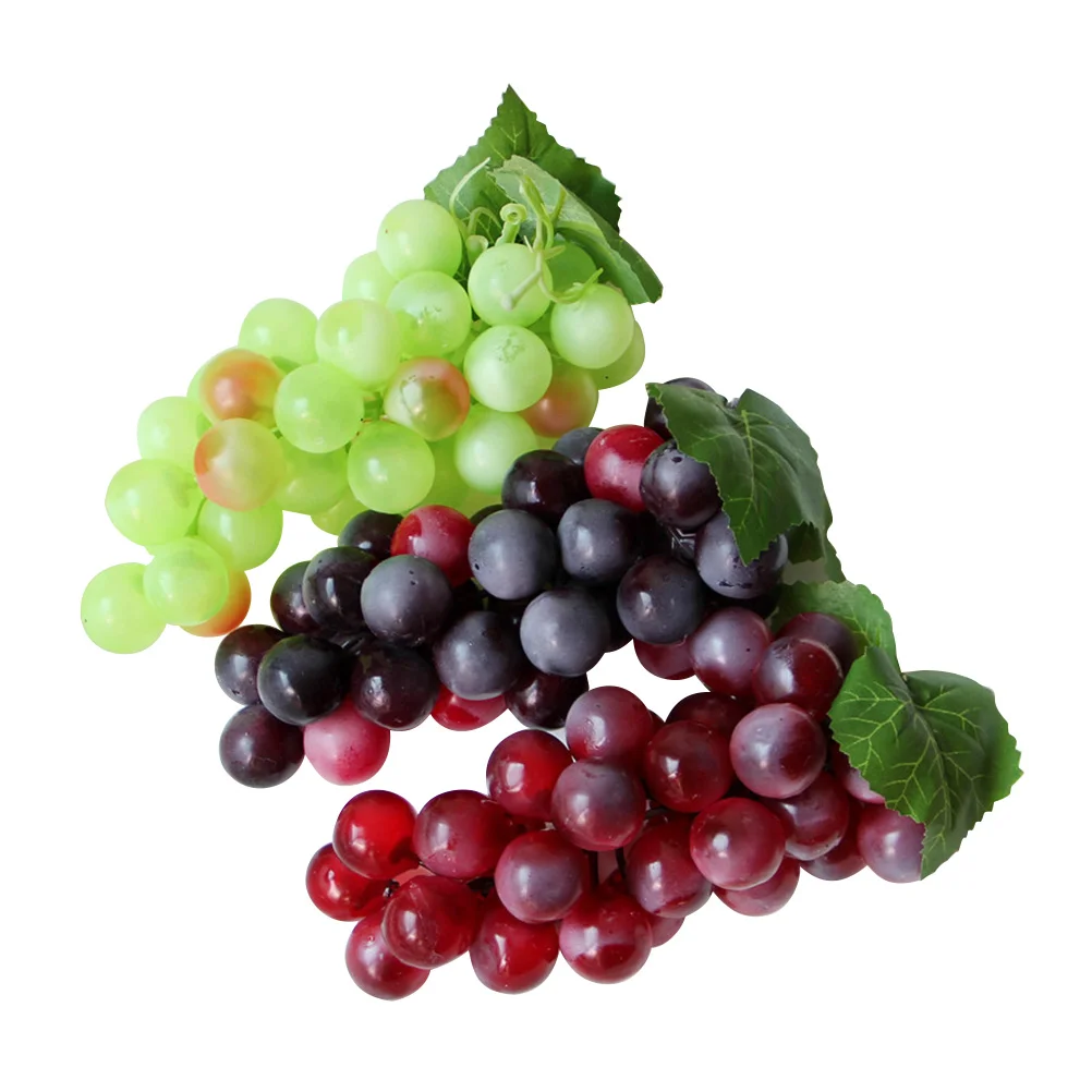 

3PCS Fruits Green Grapes Lifelike Artificial Grapes Home Decoration Grapes Grape Vines for Decorating