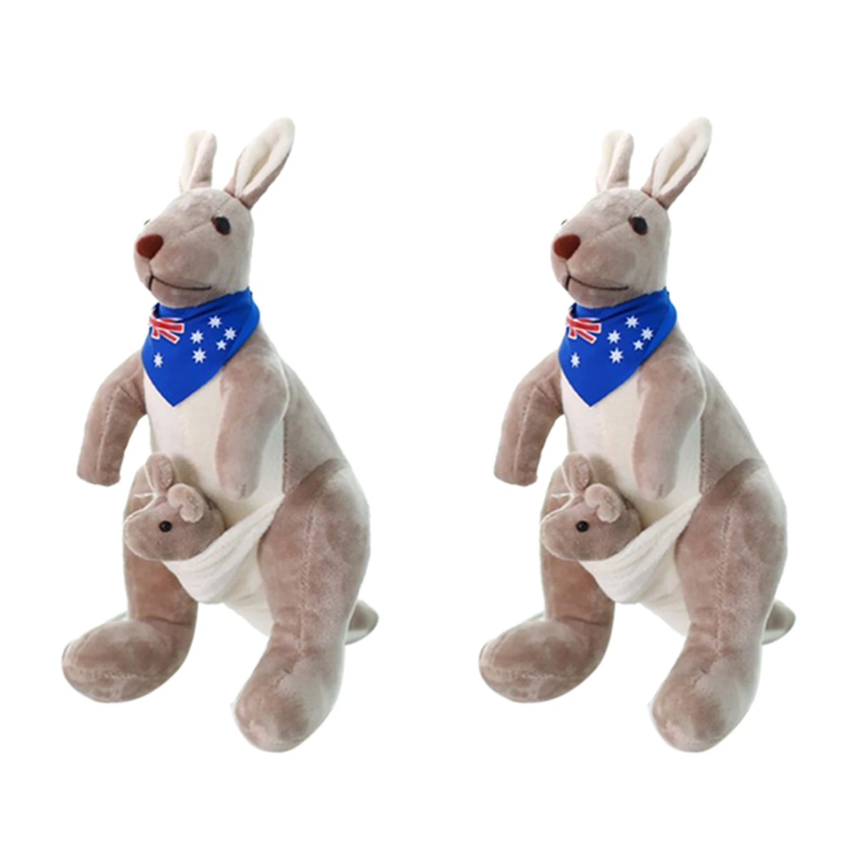 

2X Sweet Kangaroo Stuffed Animal Soft Plush Doll Toys for Baby Kids (Blue)