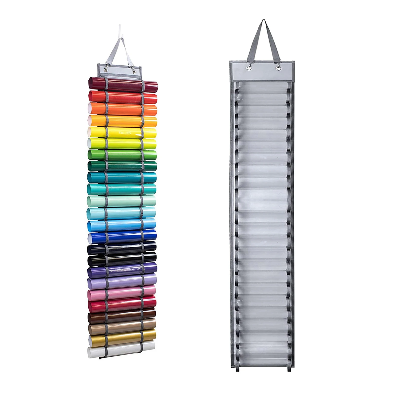 24 grid Vinyl Storage Holder Hanging Bag Vinyl Roll Storage Rack Vinyl Storage Organizer Hanging Pocket Door Craft Organizers
