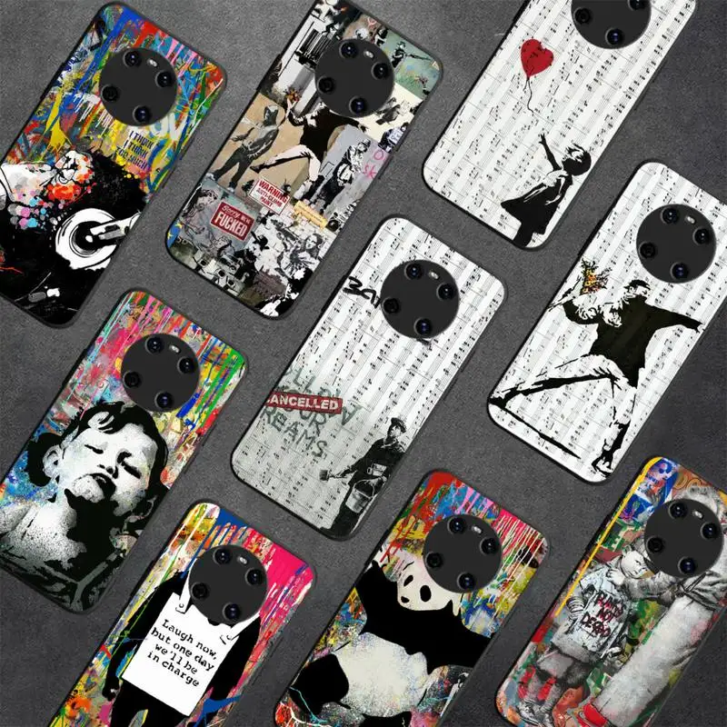 

Banksy Graffiti War Peace Phone Case for Huawei Y 6 9 7 5 8s prime 2019 2018 enjoy 7 plus