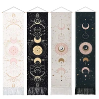 moon phase tapestry moon tapestry wall hanging art bohemian tapestries white tapestry for room wall decoration 12 8x 51 2 inches