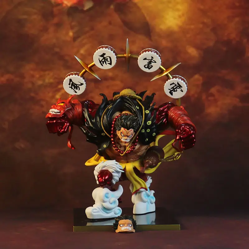 

32 см цельная обезьянка D. Фигурка Луффи из ПВХ, Крутое украшение, большая модель, экшн-статуя, коллекционная игрушка, детский подарок на день рождения