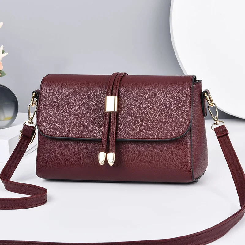 

Fashion Simple Women's Designer Handbag High Quality PU Leather Small Messenger Bag Solid Color Shoulder Crossbody Bags Clutch