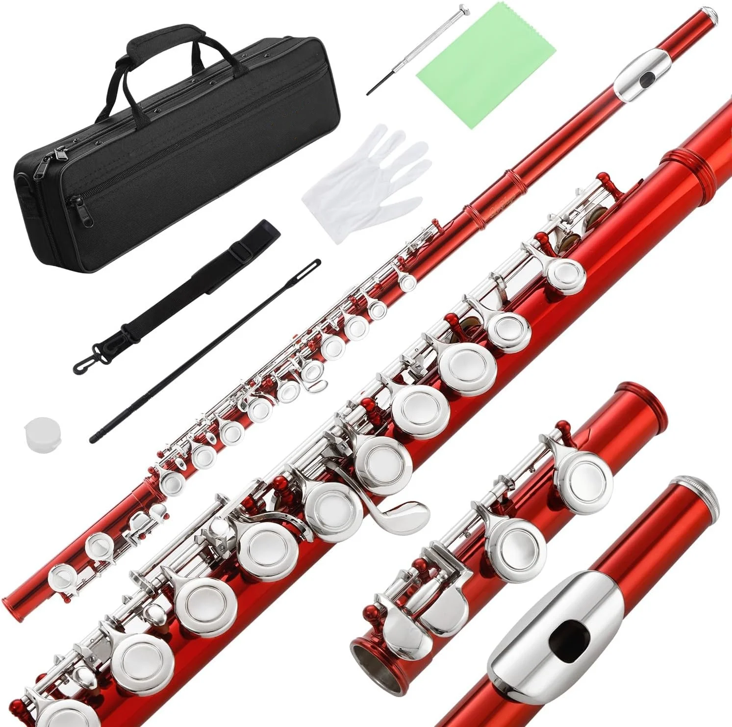 CANWAY-флейты для ключей с закрытым отверстием мельхиор деревянный духовой