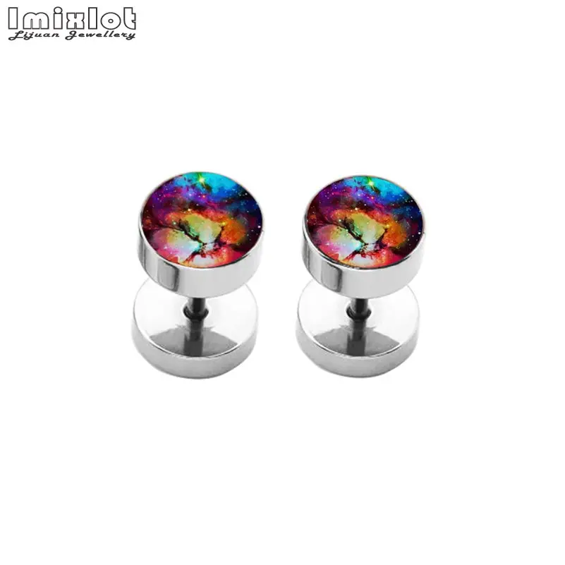 2 шт. серьги-гвоздики из нержавеющей стали