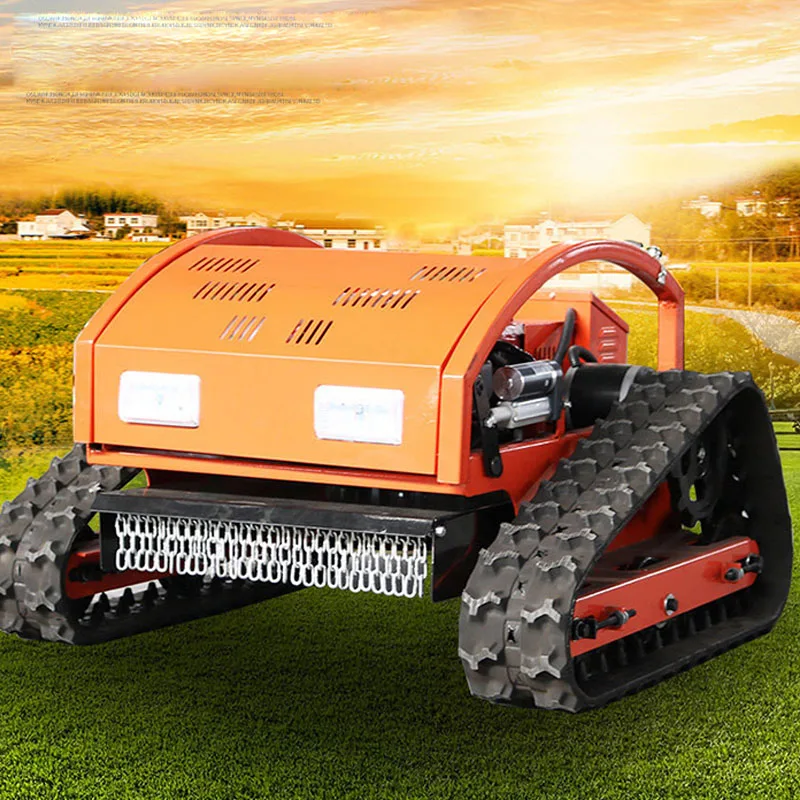 Small Gasoline Crawler Remote Control Lawn Mower Automatic Landscaping Lawn Mower Remote Control Lawn Mower