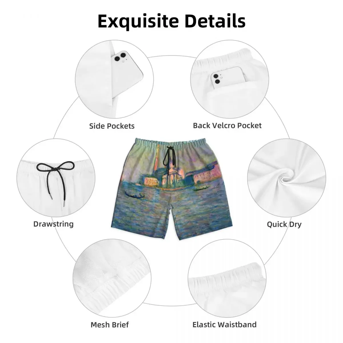 Мужские пляжные шорты Клод-церковь Сан-Джорджо Джорджио джорджие ре