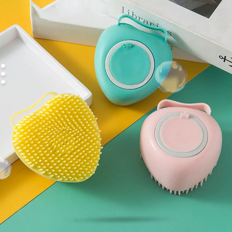 

Bathroom Puppy Big Dog Cat Bath Massage Gloves Brush Soft Safety Silicone Pet Accessories For Dogs Cats Tools Mascotas Products