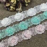 hot organza embroidery beaded flower lace patches ladies clothes skirts pants handbags appliques crafts decorative cloth patches