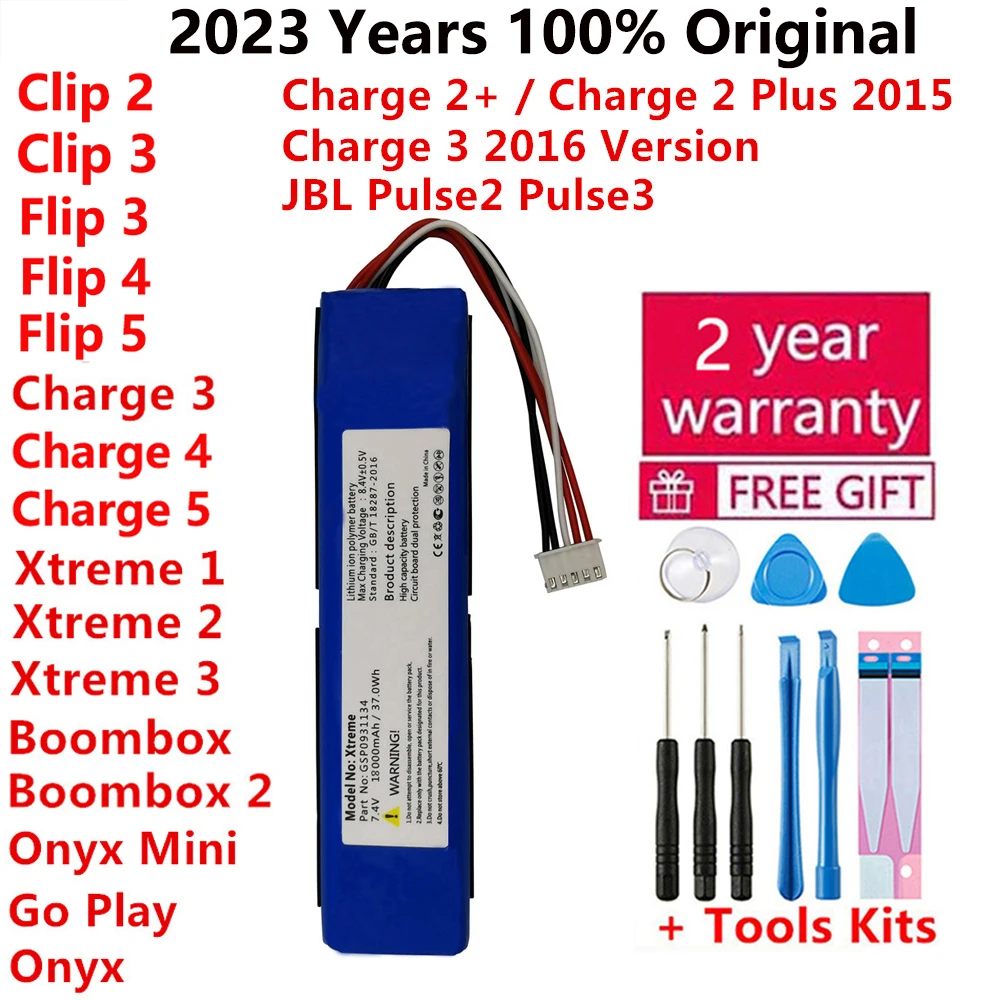 2023 Original Speaker Battery For JBL Charge Flip Pulse Xtreme 1 2 3 4 5 For Harman Kardon Go Play Onyx Mini Special Edition