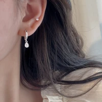 zircon water drop ear buckle earrings for women 2022 new trendy simple niche design earrings high end temperament women