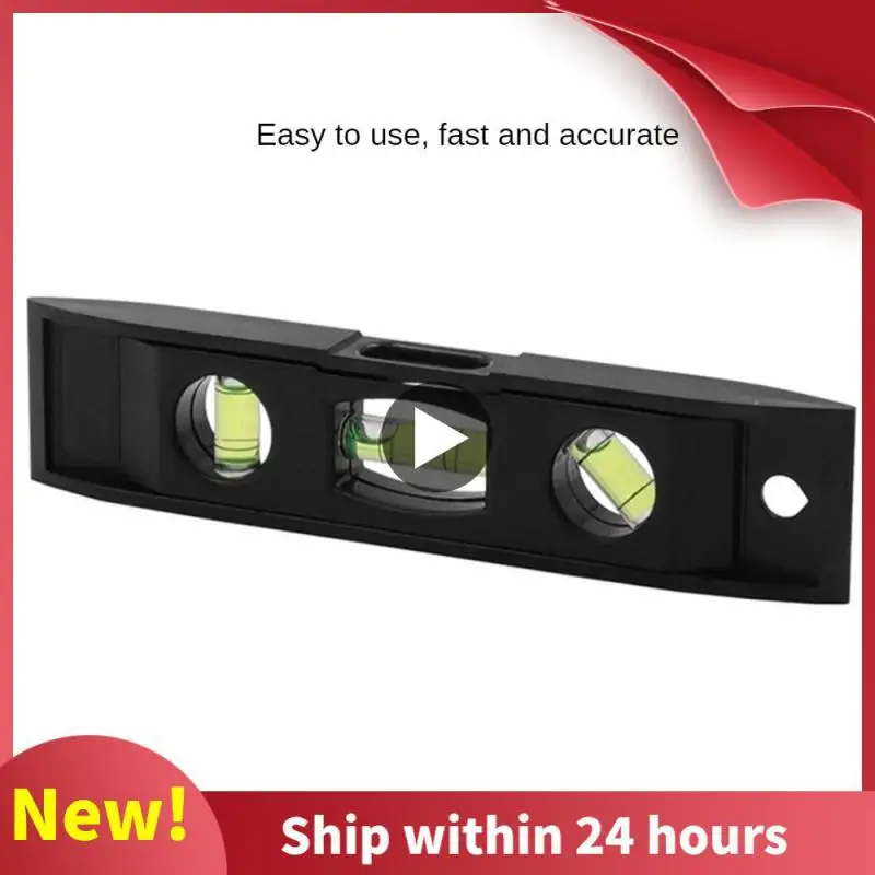 

6 Inch Torpedo Level With Magnetic Multifunctional Portable Black Plastic Level Small Gradienter Level Flexible Measuring Tool