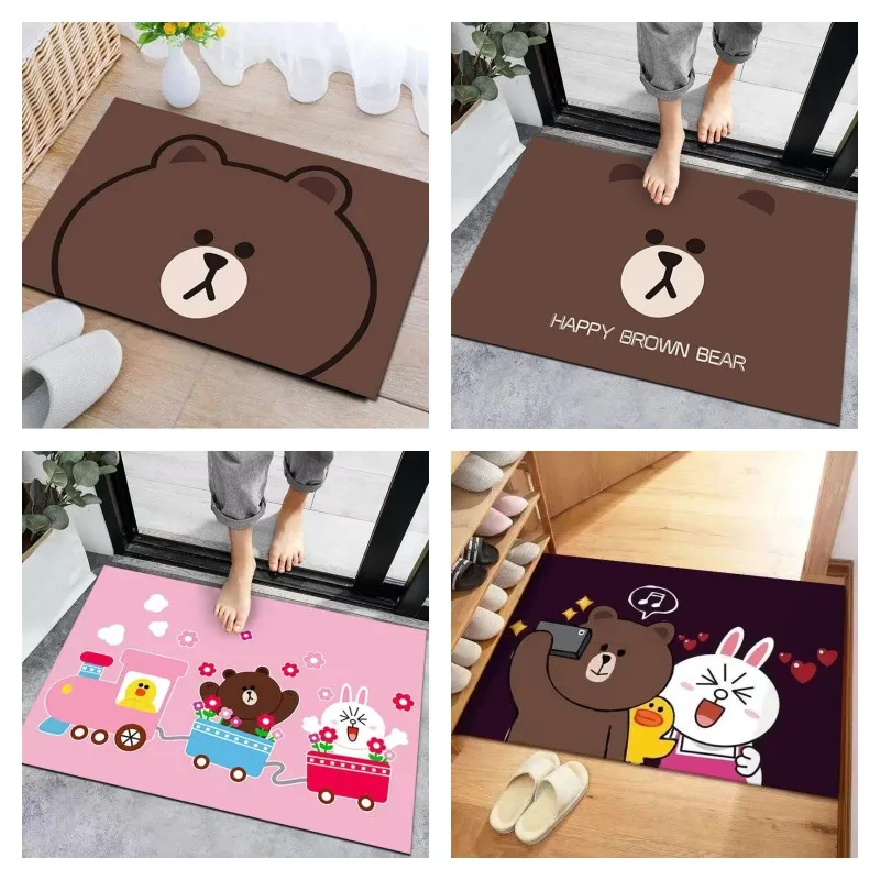 

Нескользящий коврик для пола в стиле аниме Line Cony Brown ду