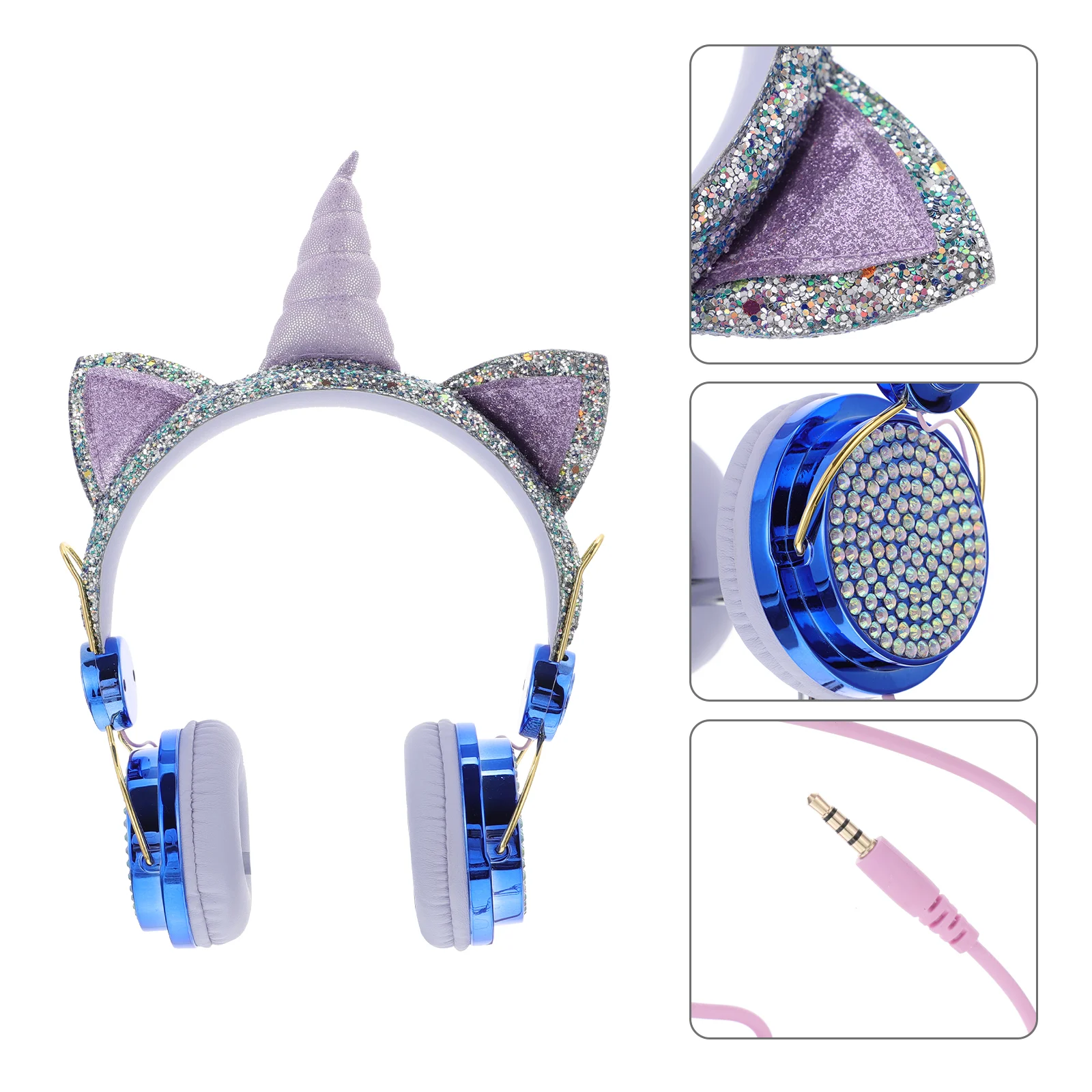 

Kids Headphones Boys Headphones Wired on over Headphone for School Holiday Birthday Gift Blue