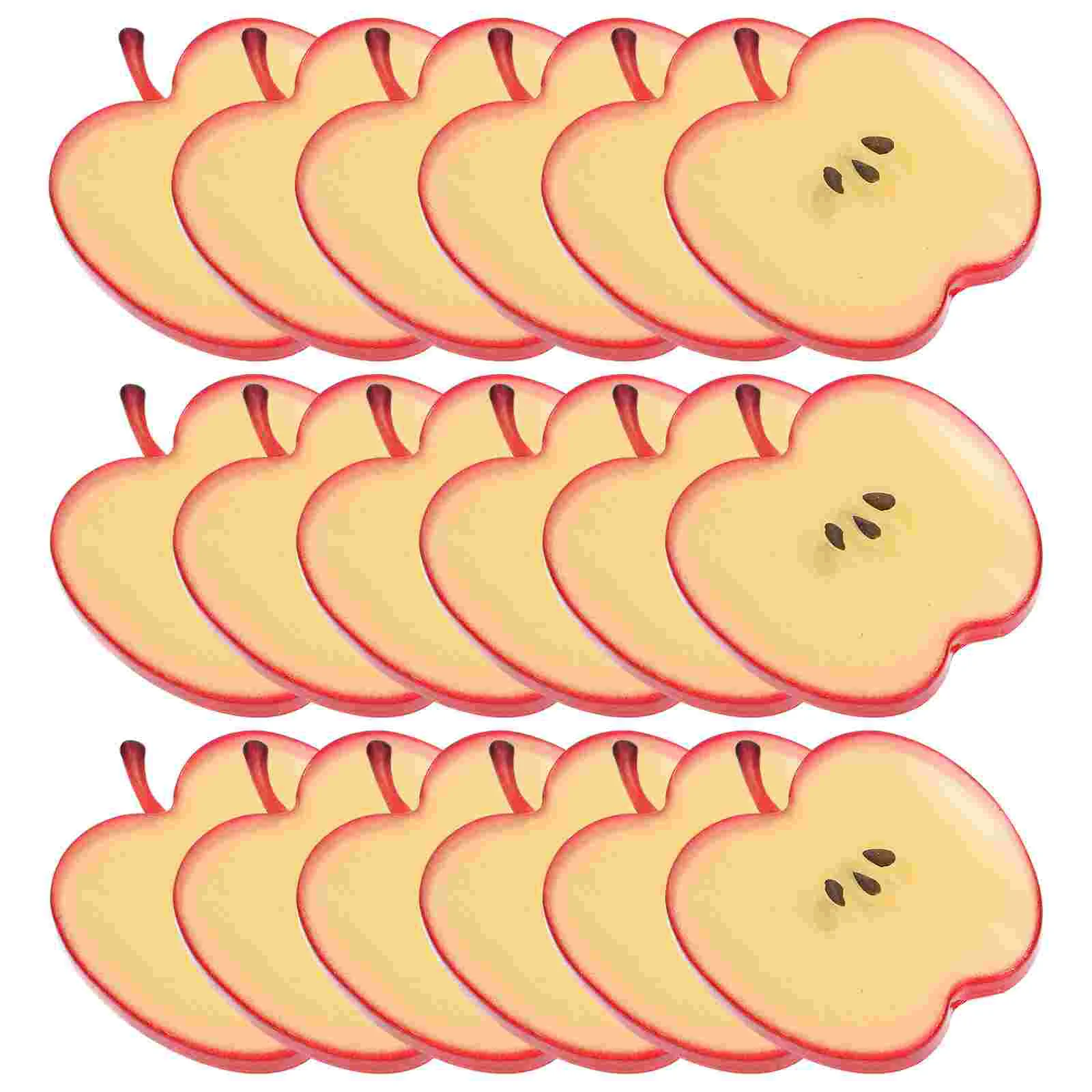 

18Pcs Delicate Apple-slices Model Creative Fruits Model Children Teaching Aid