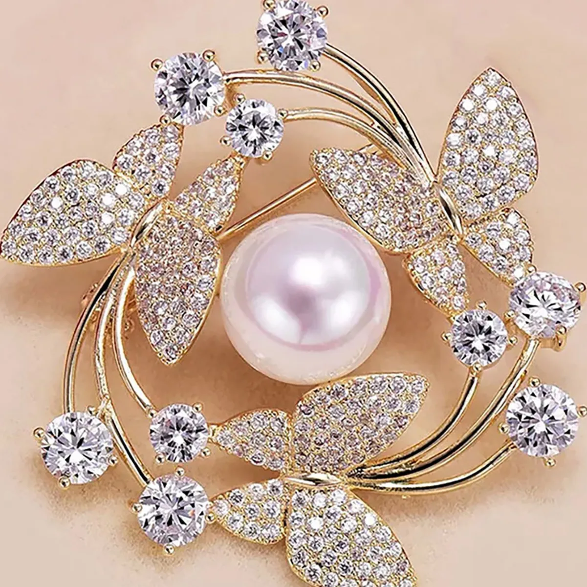 Модная женская брошь в виде подсолнуха с шестью листьями