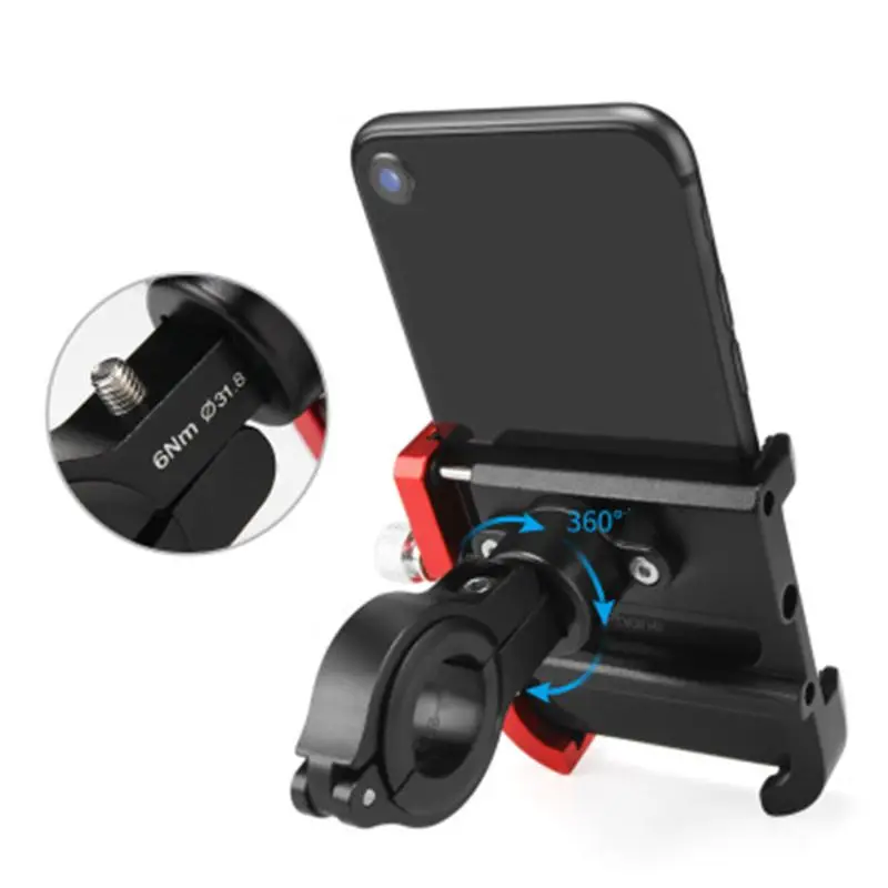 

Регулируемый держатель для телефона на 360 ° для горного велосипеда, навигационный кронштейн из алюминиевого сплава для электрического мото...