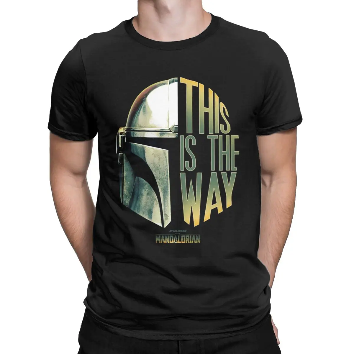 

The Mandalorian This Is The Way Helmet Men T Shirts Disney Vintage Tee Shirt Crewneck T-Shirt 100% Cotton Party Tops