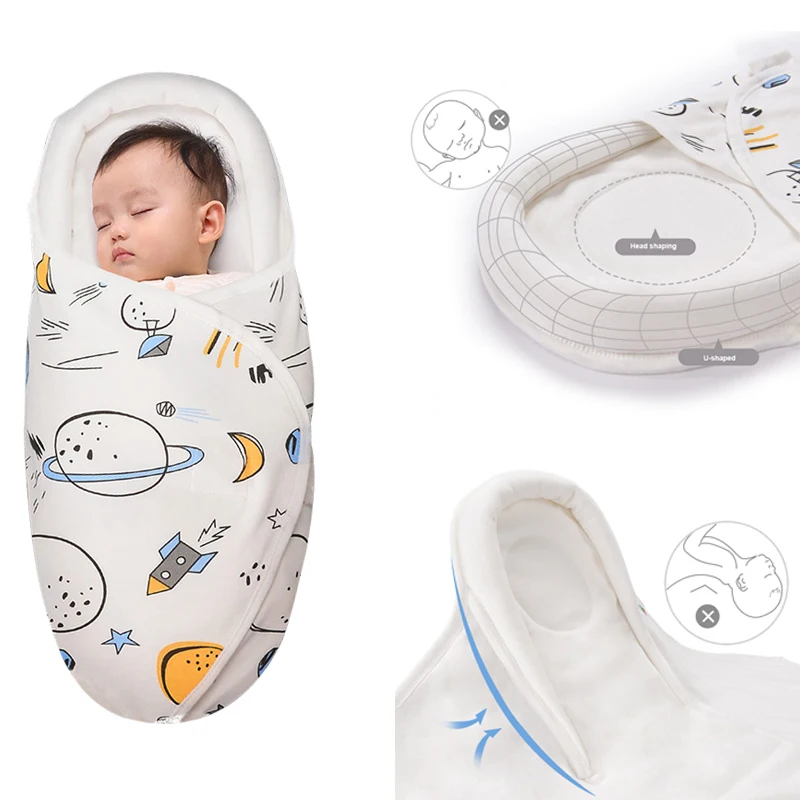 Baby Sleeping Bag Portable Newborn Shaped Pillow Design Stroller Cotton Blanket Diaper Swaddle Sleepsack Cocoon For 0-6M